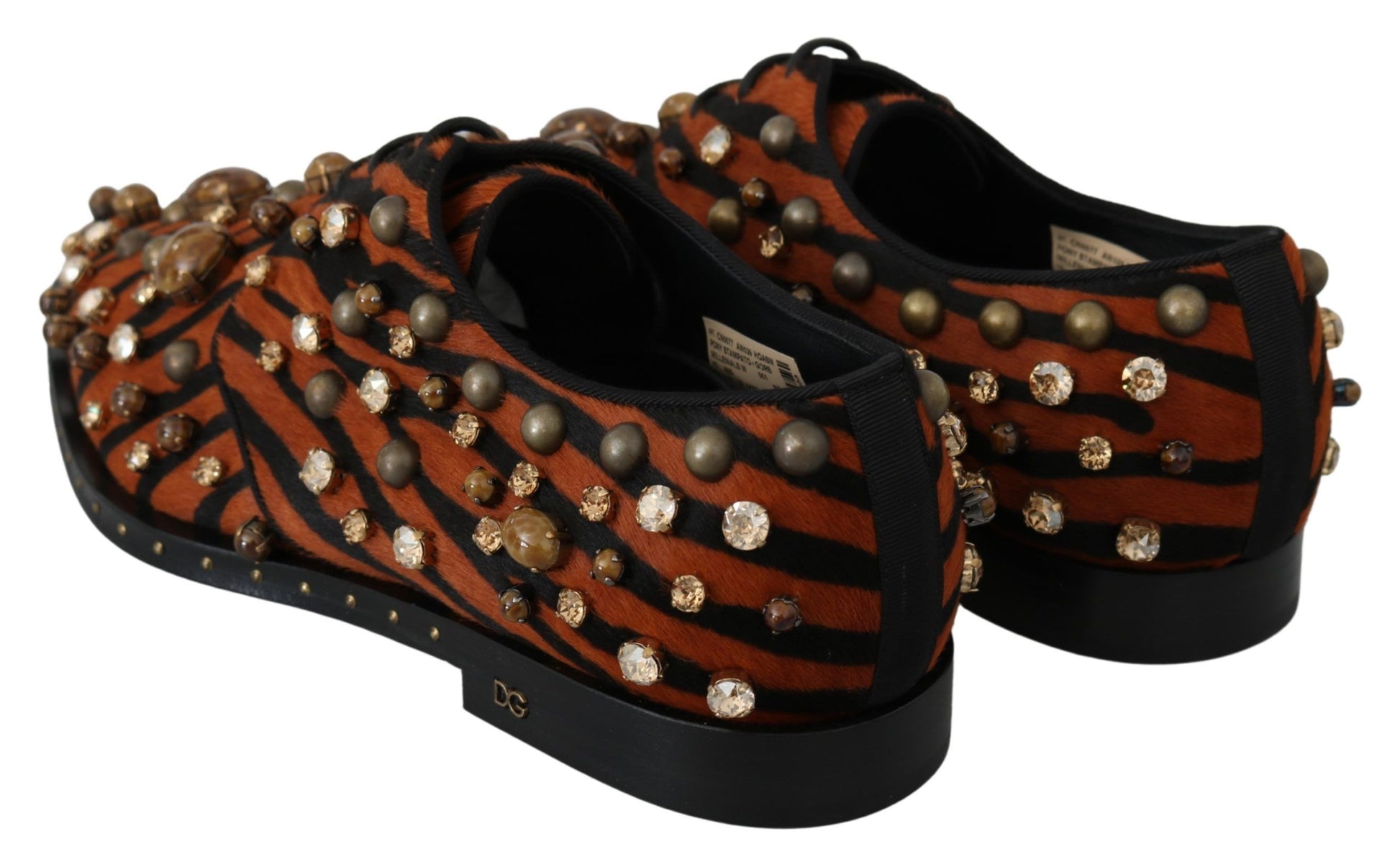 Chaussures Broque en poil de poney orange Dolce &amp; Gabbana