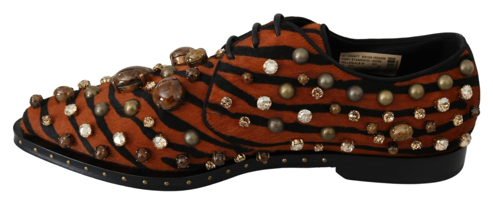 Chaussures Broque en poil de poney orange Dolce &amp; Gabbana