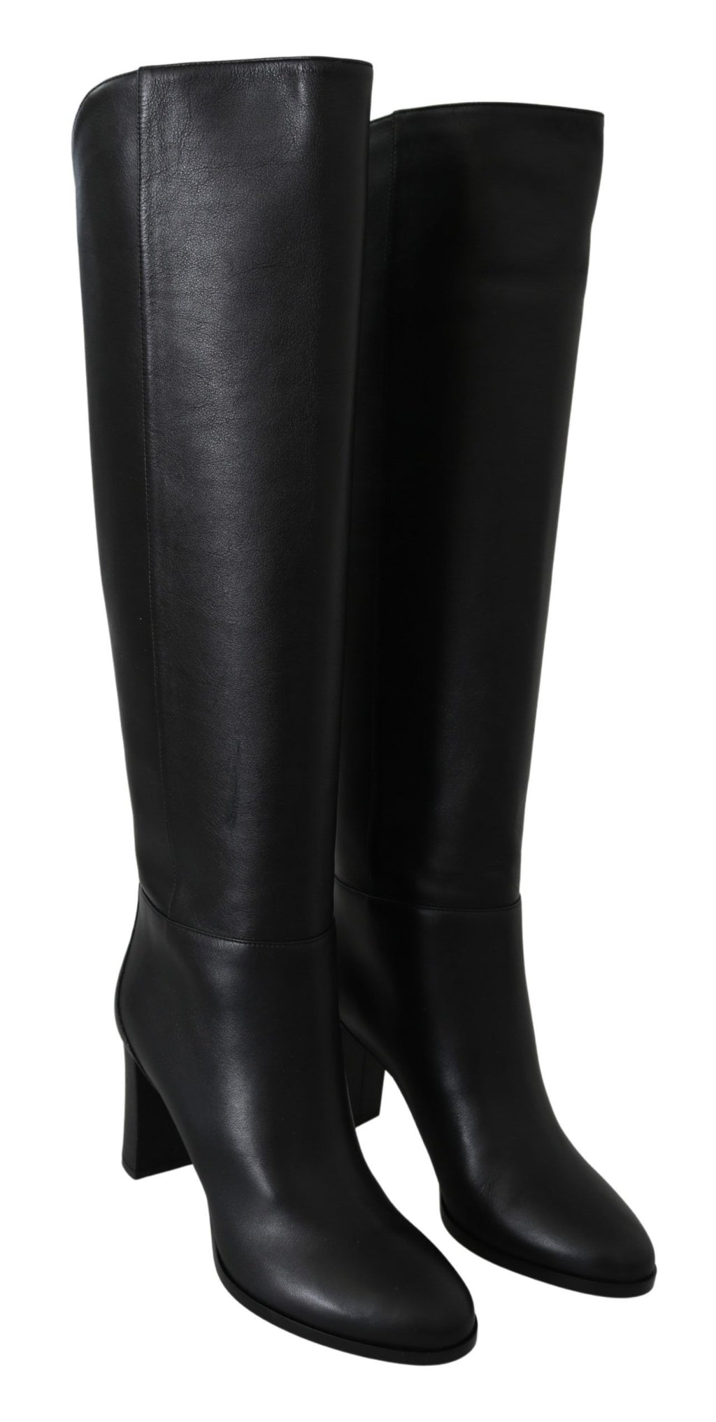 Jimmy Choo Élégantes bottes à talons en cuir de veau noir