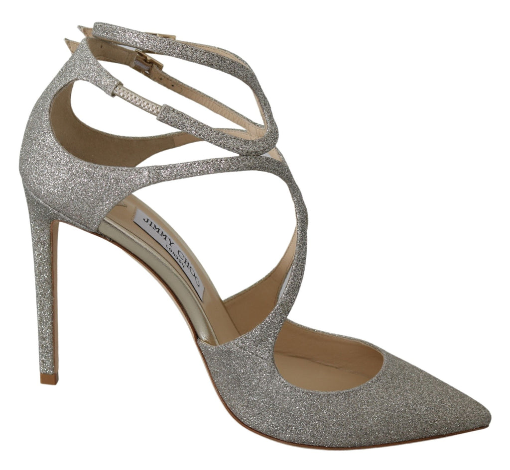 Escarpins Jimmy Choo Platinum Ice Lancer en cuir : l'élégance raffinée