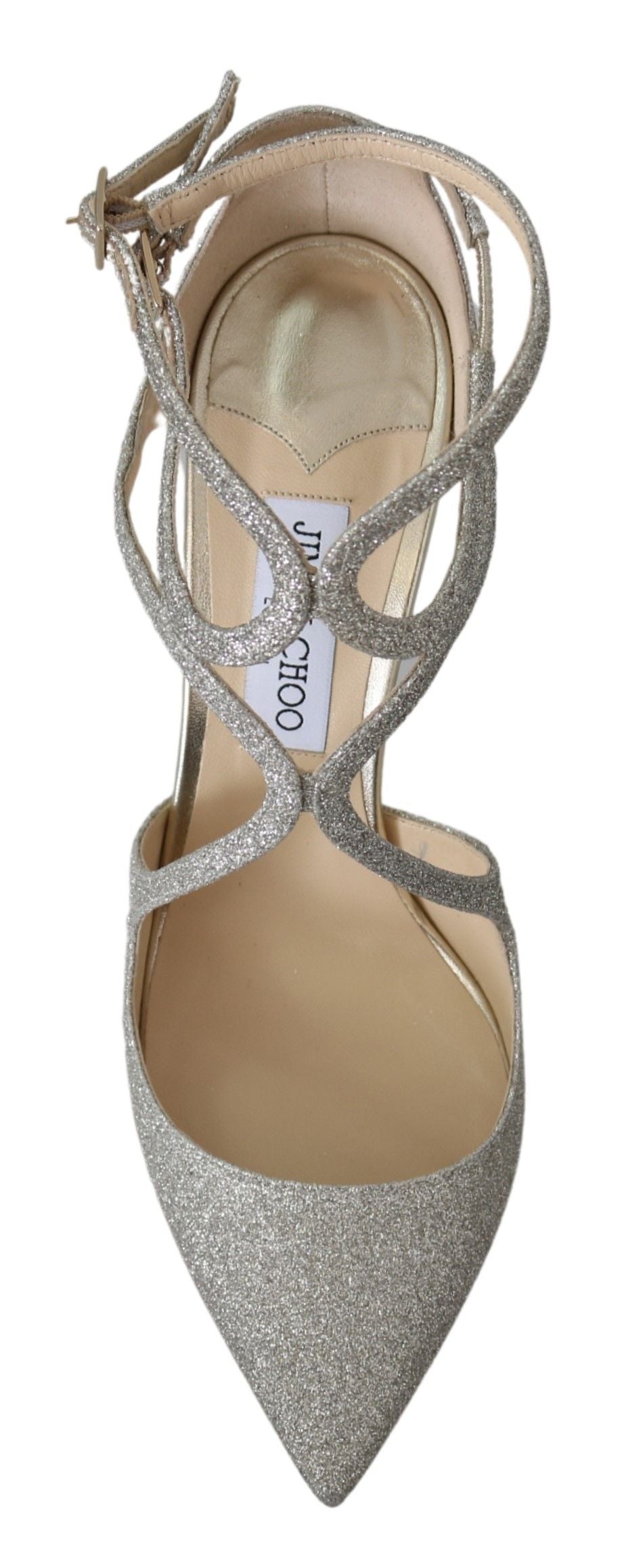 Escarpins Jimmy Choo Platinum Ice Lancer en cuir : l'élégance raffinée