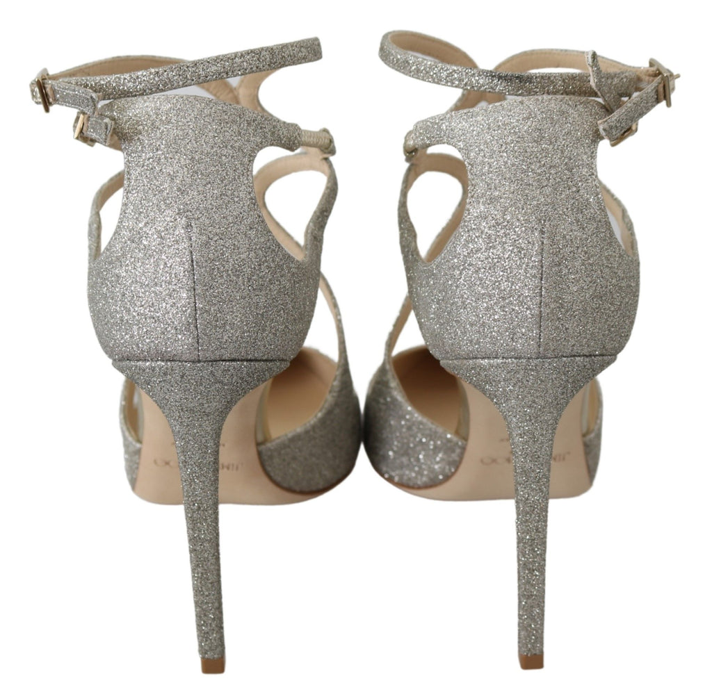 Escarpins Jimmy Choo Platinum Ice Lancer en cuir : l'élégance raffinée