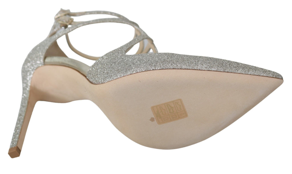 Escarpins Jimmy Choo Platinum Ice Lancer en cuir : l'élégance raffinée