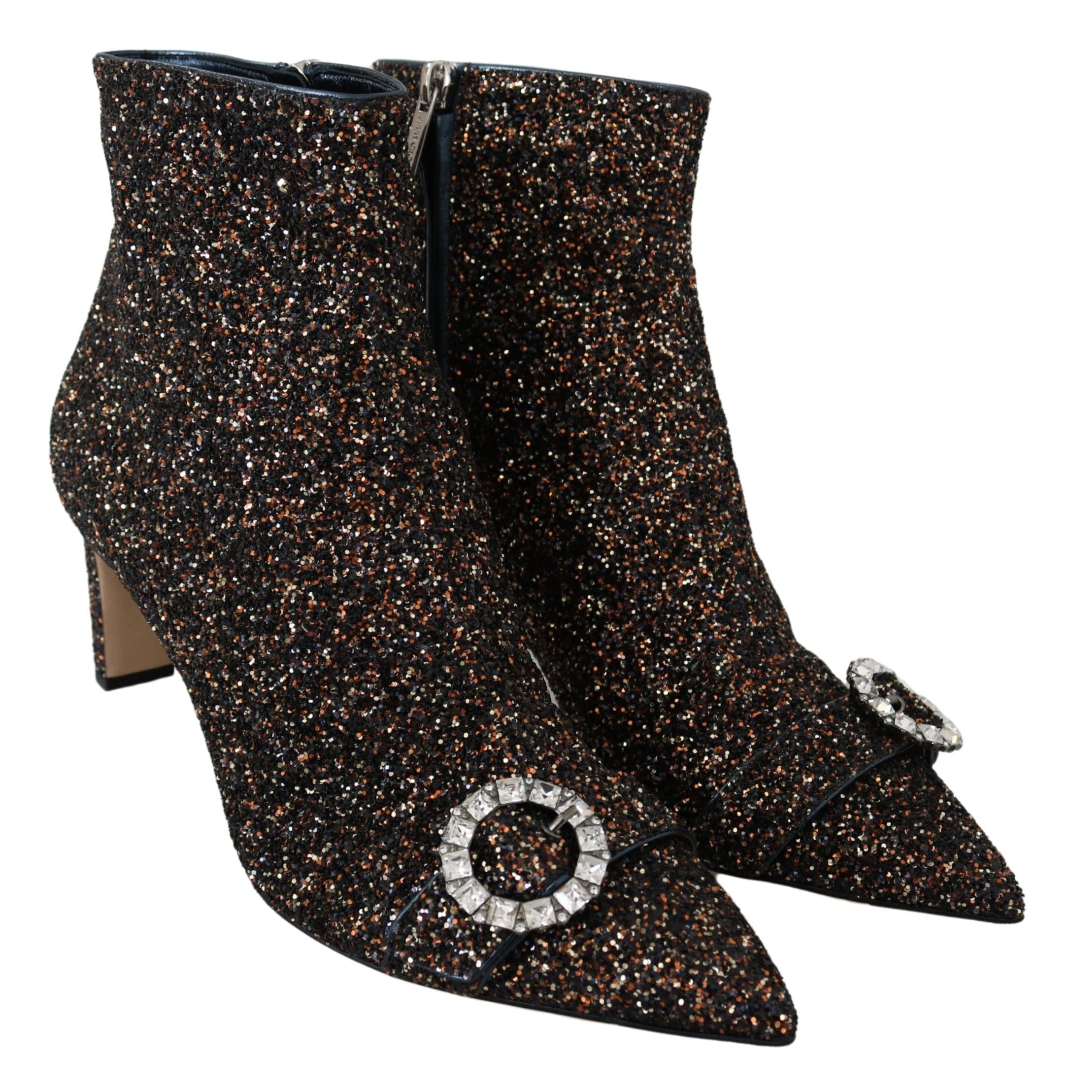 Jimmy Choo Bottes à talons pailletées Hanover en mélange d'améthyste