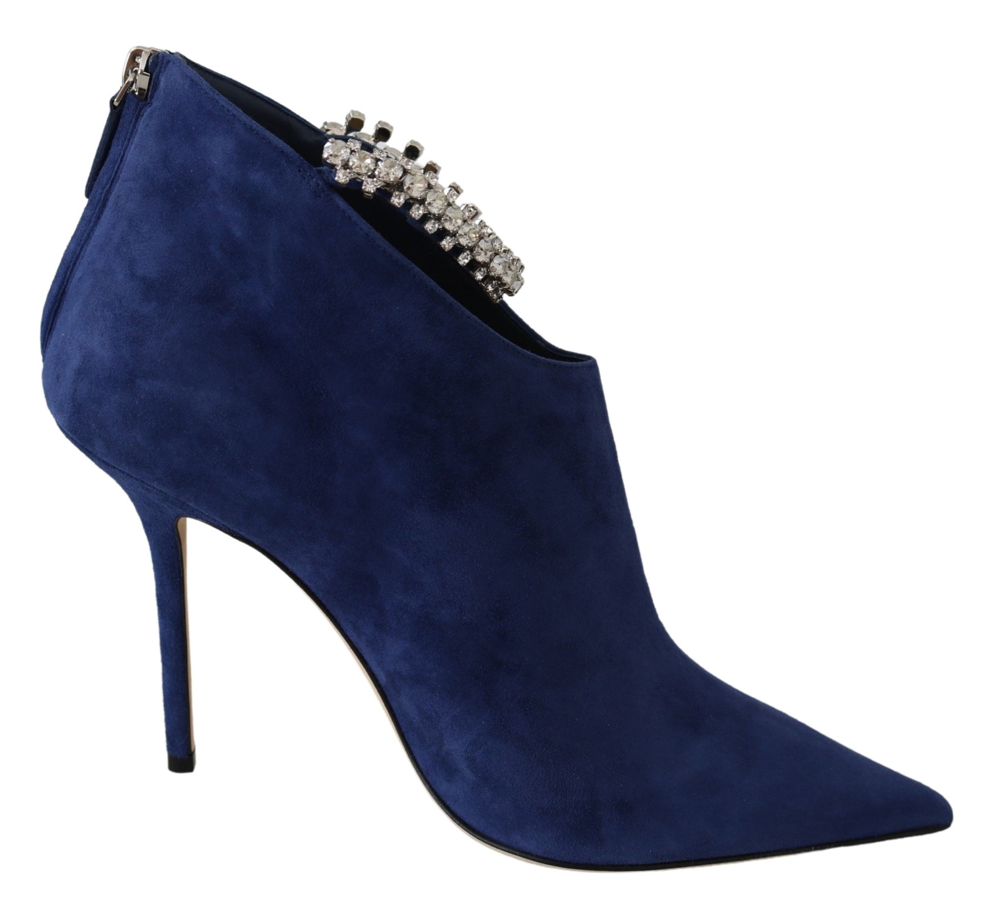 Bottes à talons Jimmy Choo Pop Blue à brides en cristal