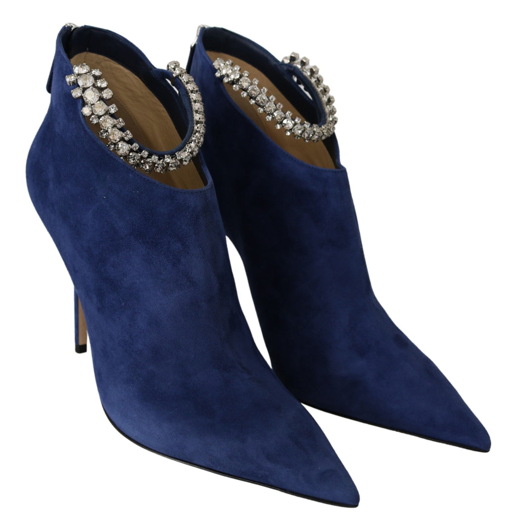 Bottes à talons Jimmy Choo Pop Blue à brides en cristal