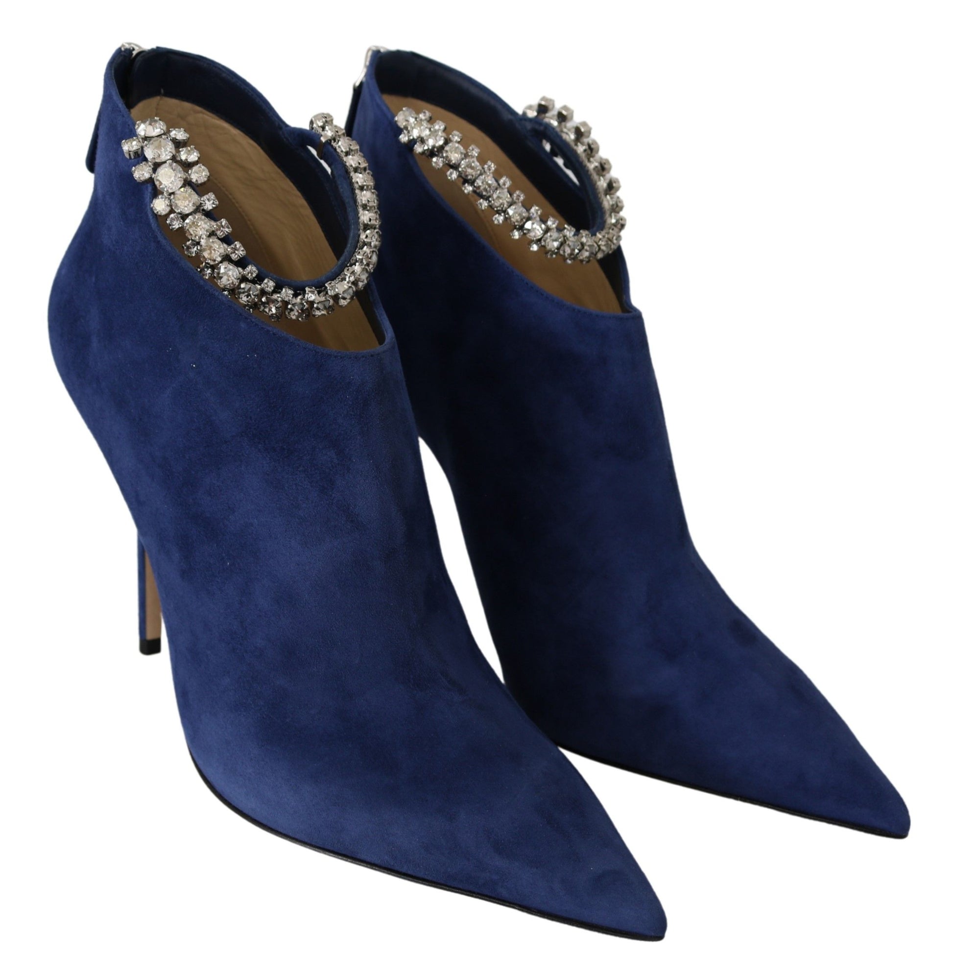 Bottes à talons Jimmy Choo Pop Blue à brides en cristal