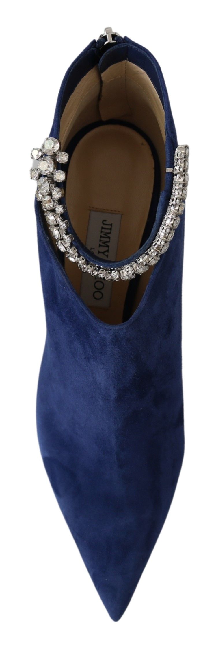 Bottes à talons Jimmy Choo Pop Blue à brides en cristal