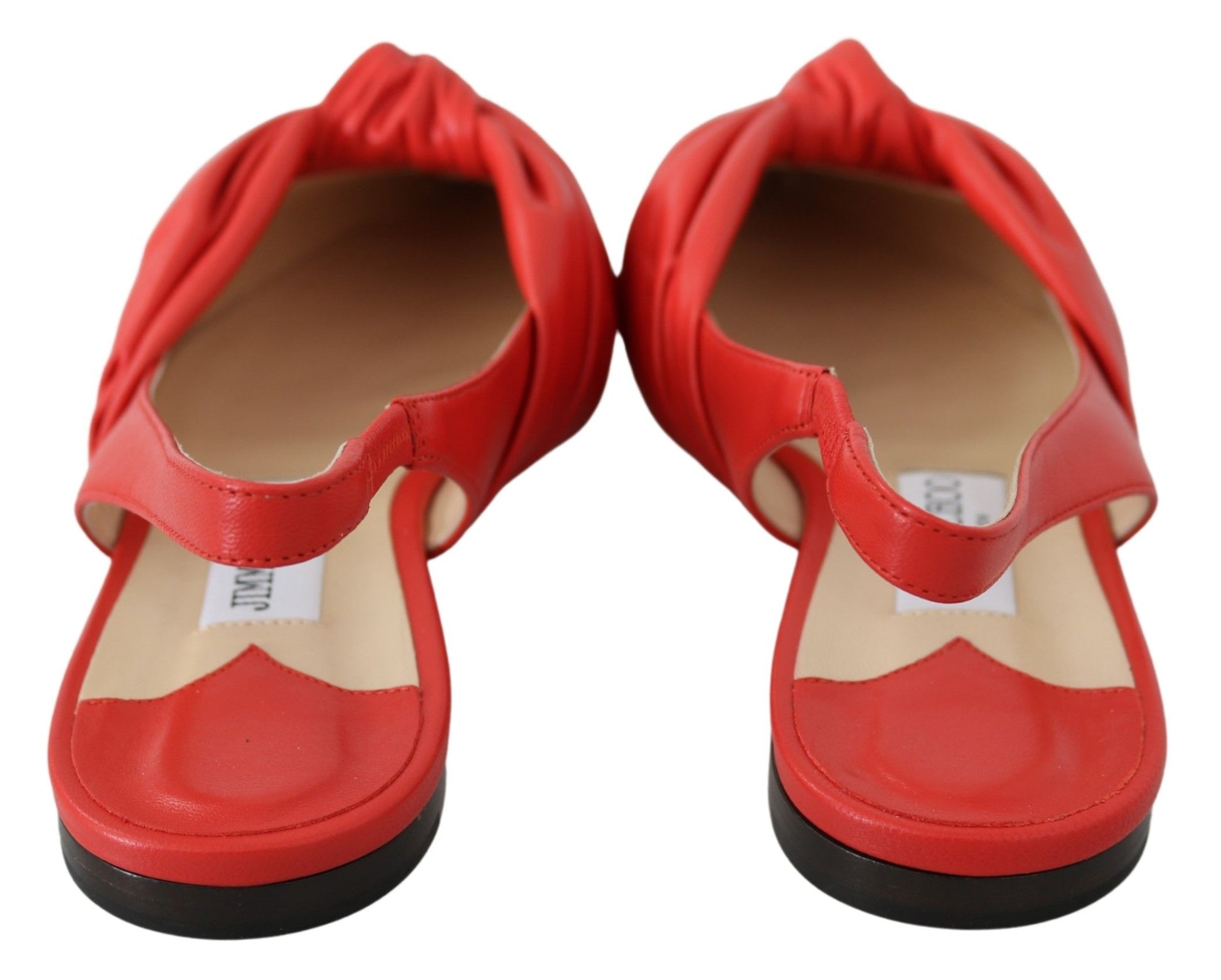 Jimmy Choo Chic Ballerines en cuir à bout pointu rouges