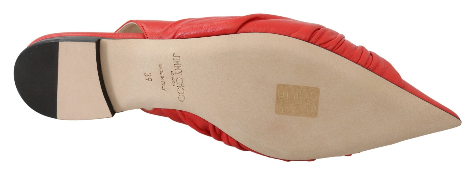 Jimmy Choo Chic Ballerines en cuir à bout pointu rouges