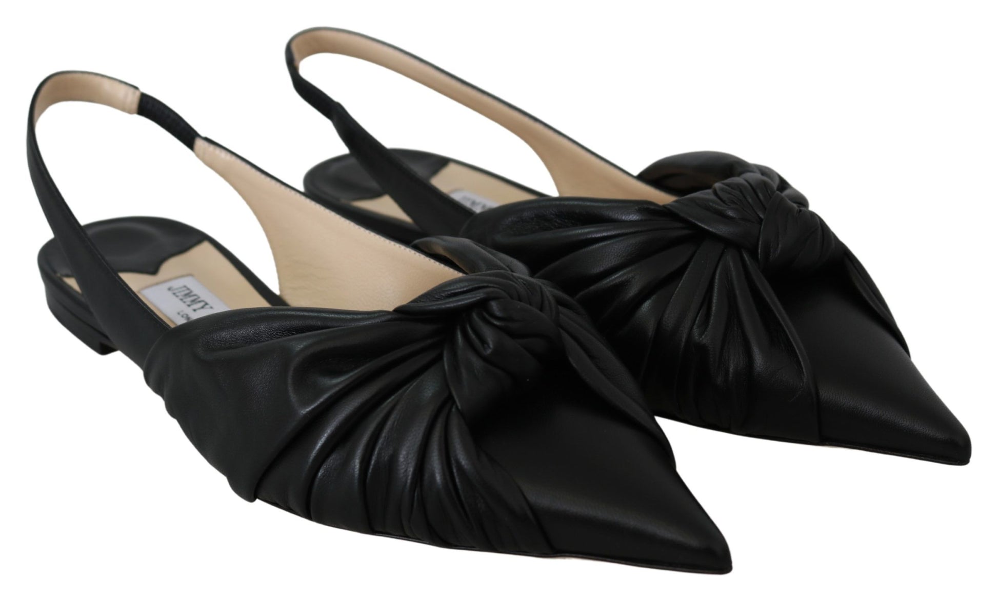 Jimmy Choo - Ballerines élégantes en cuir à bout pointu