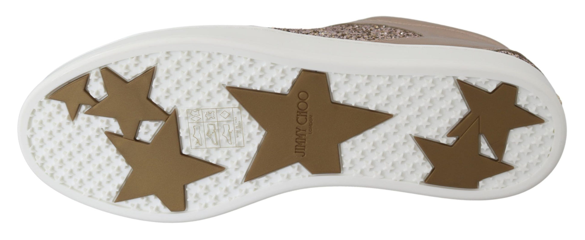 Baskets Jimmy Choo en cuir pailleté rose ballet