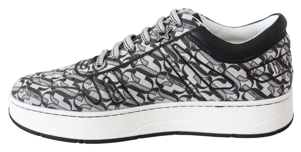 Baskets scintillantes Jimmy Choo - Argent et noir