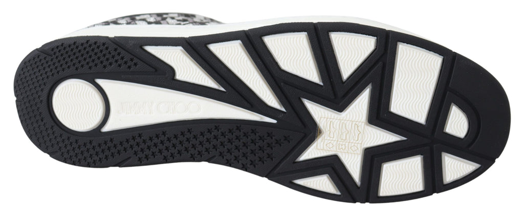 Baskets scintillantes Jimmy Choo - Argent et noir
