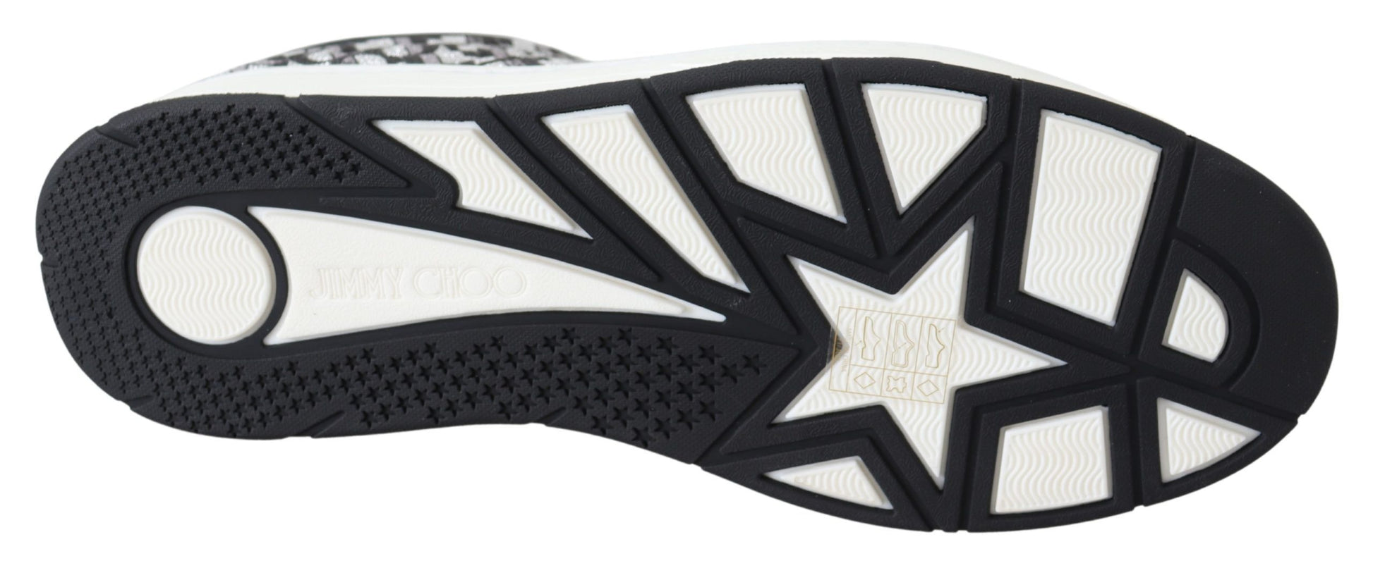 Baskets scintillantes Jimmy Choo - Argent et noir