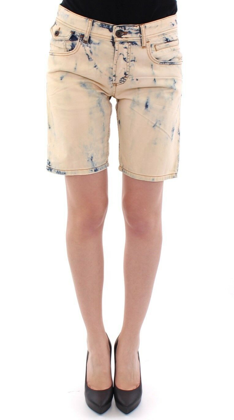 Pantalon short en jean délavé en coton bleu Dolce &amp; Gabbana