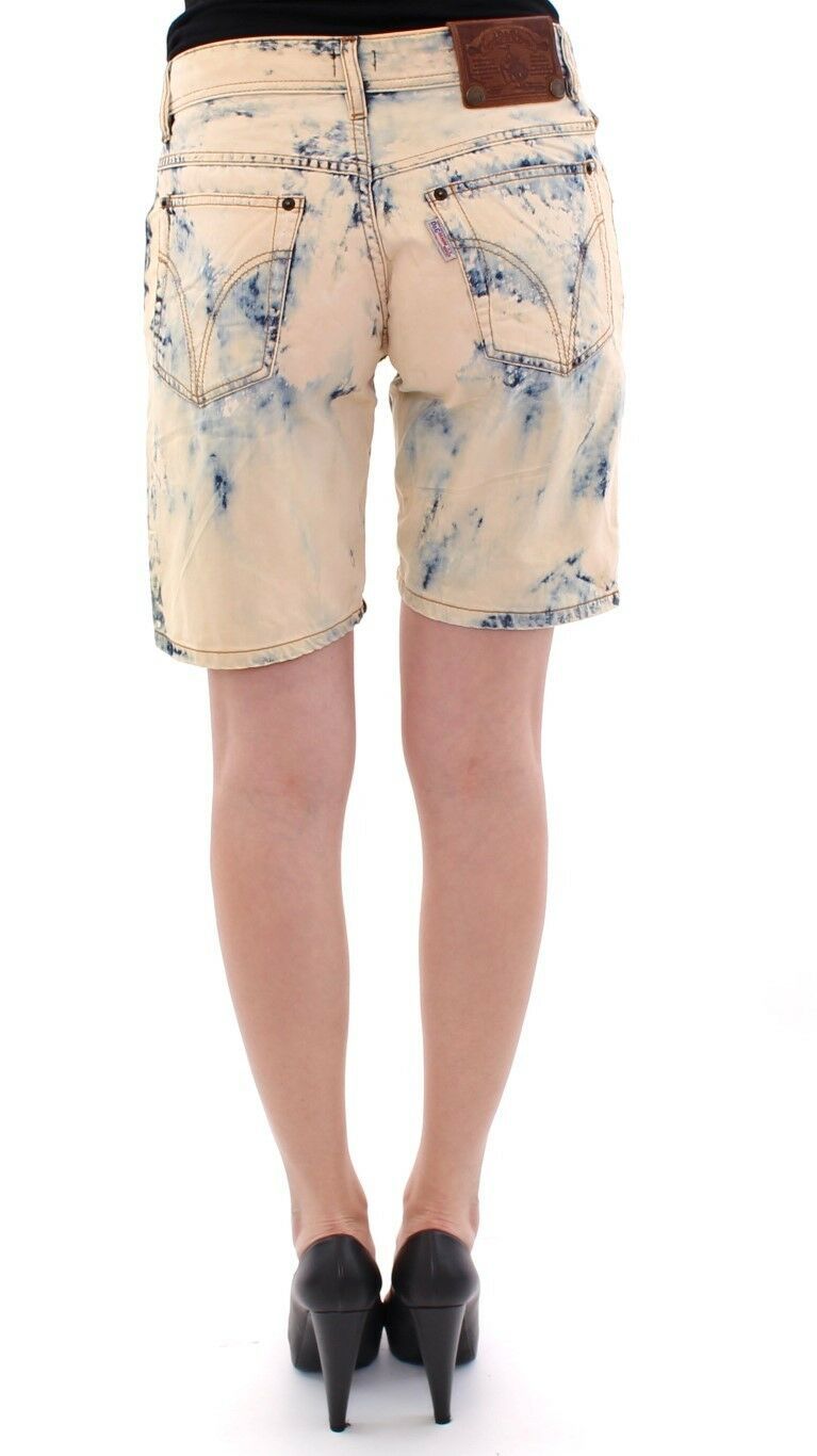 Pantalon short en jean délavé en coton bleu Dolce &amp; Gabbana