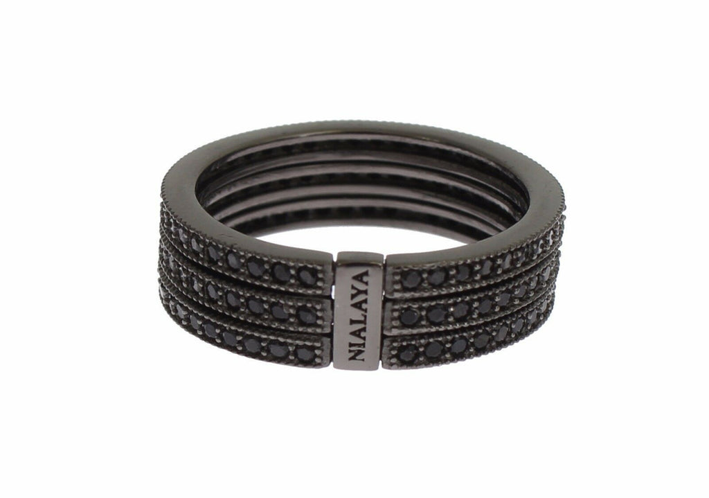 Nialaya Noir CZ Argent Sterling 925 Femme