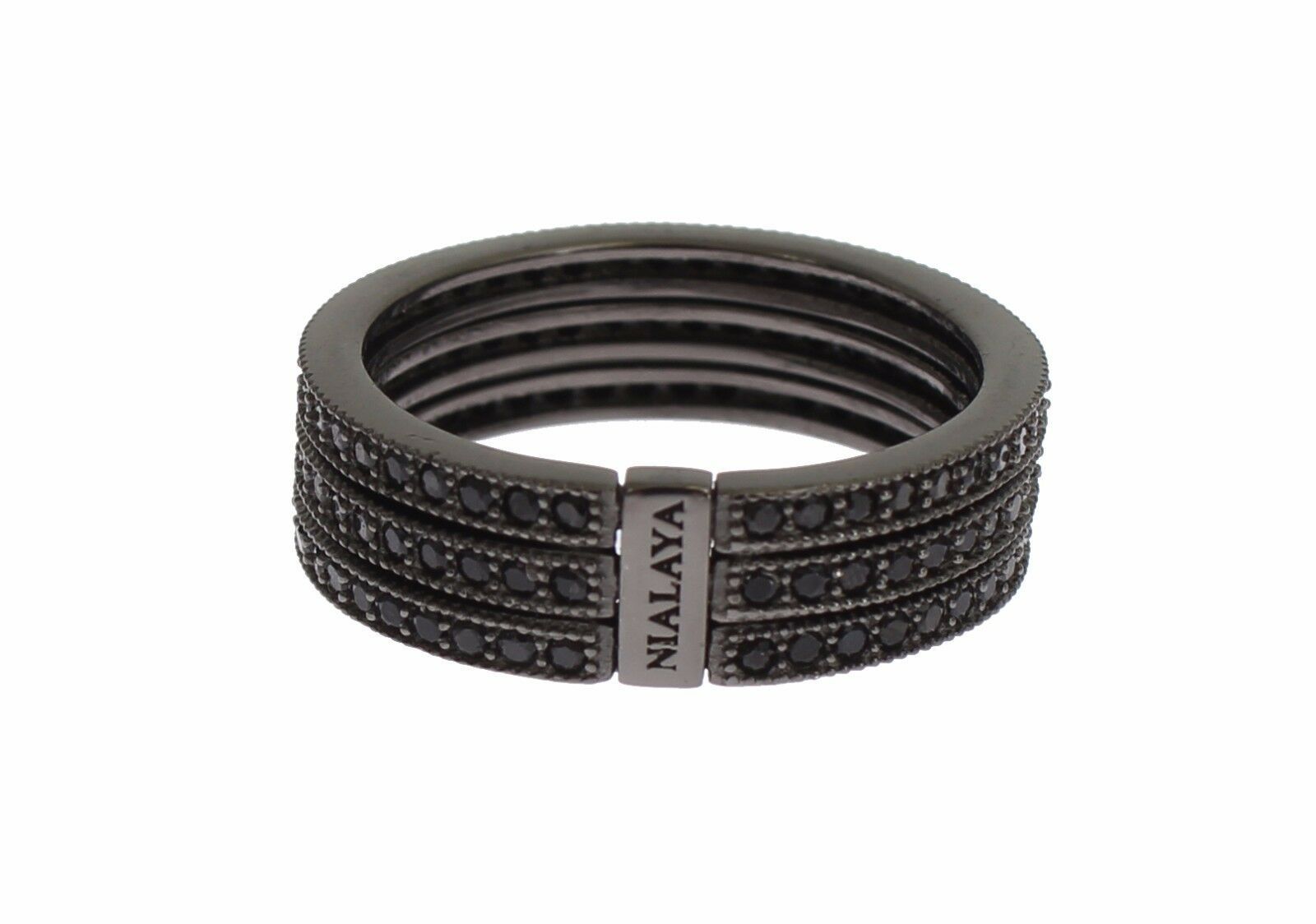Nialaya Noir CZ Argent Sterling 925 Femme