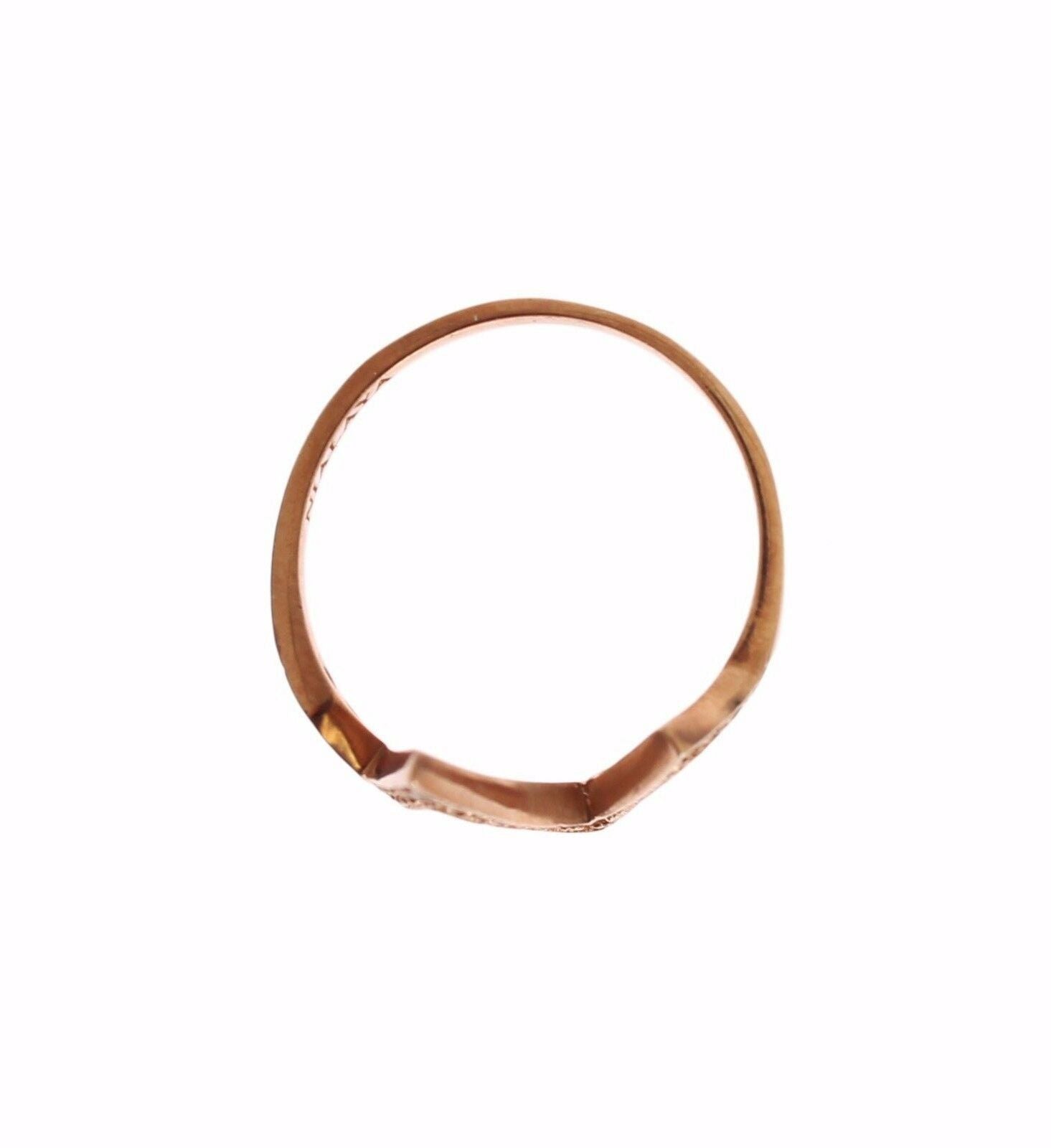 Bague transparente Nialaya en or rose et argent 925 pour femme