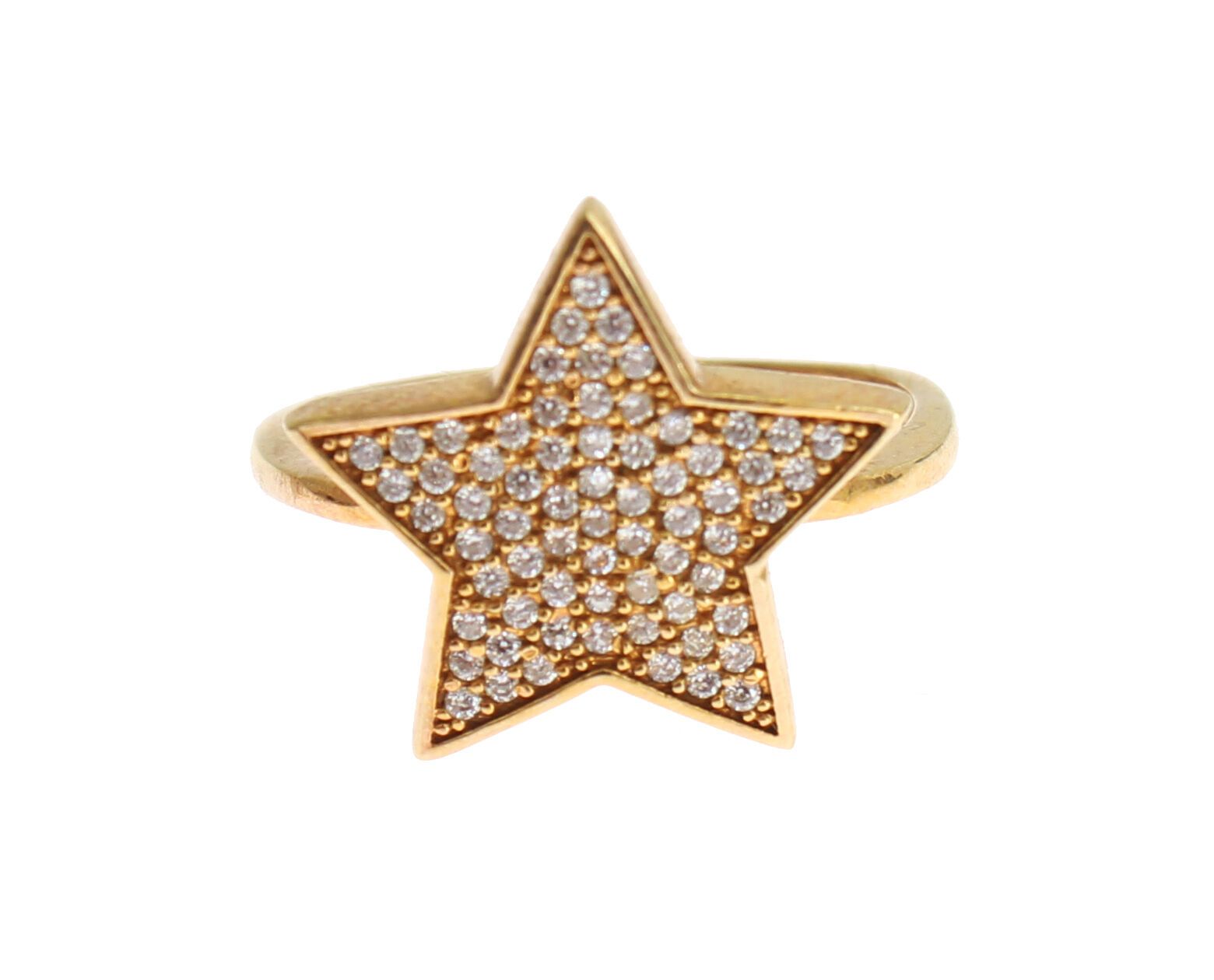 Bague transparente Nialaya Star en argent 925 pour femme