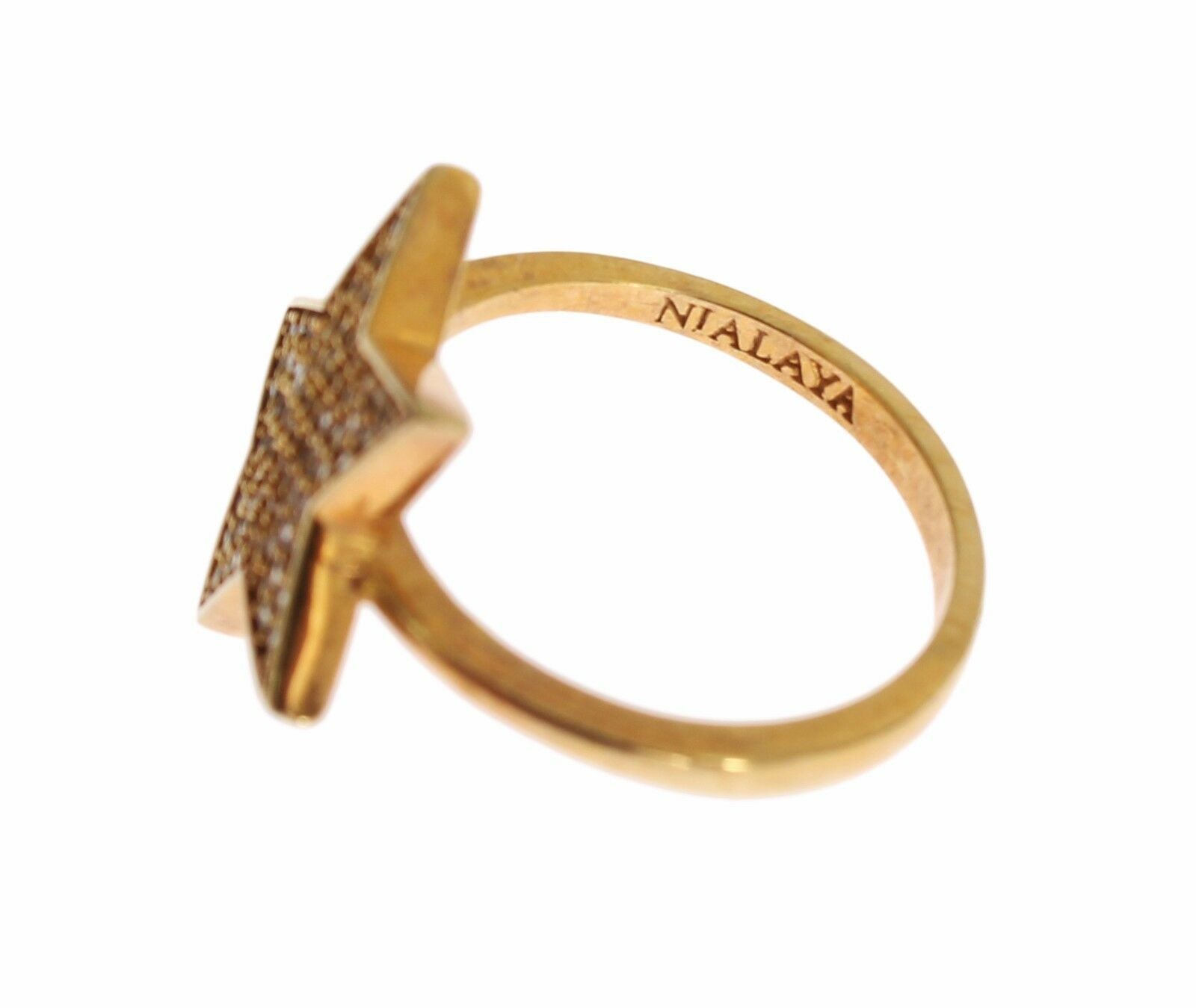 Bague transparente Nialaya Star en argent 925 pour femme