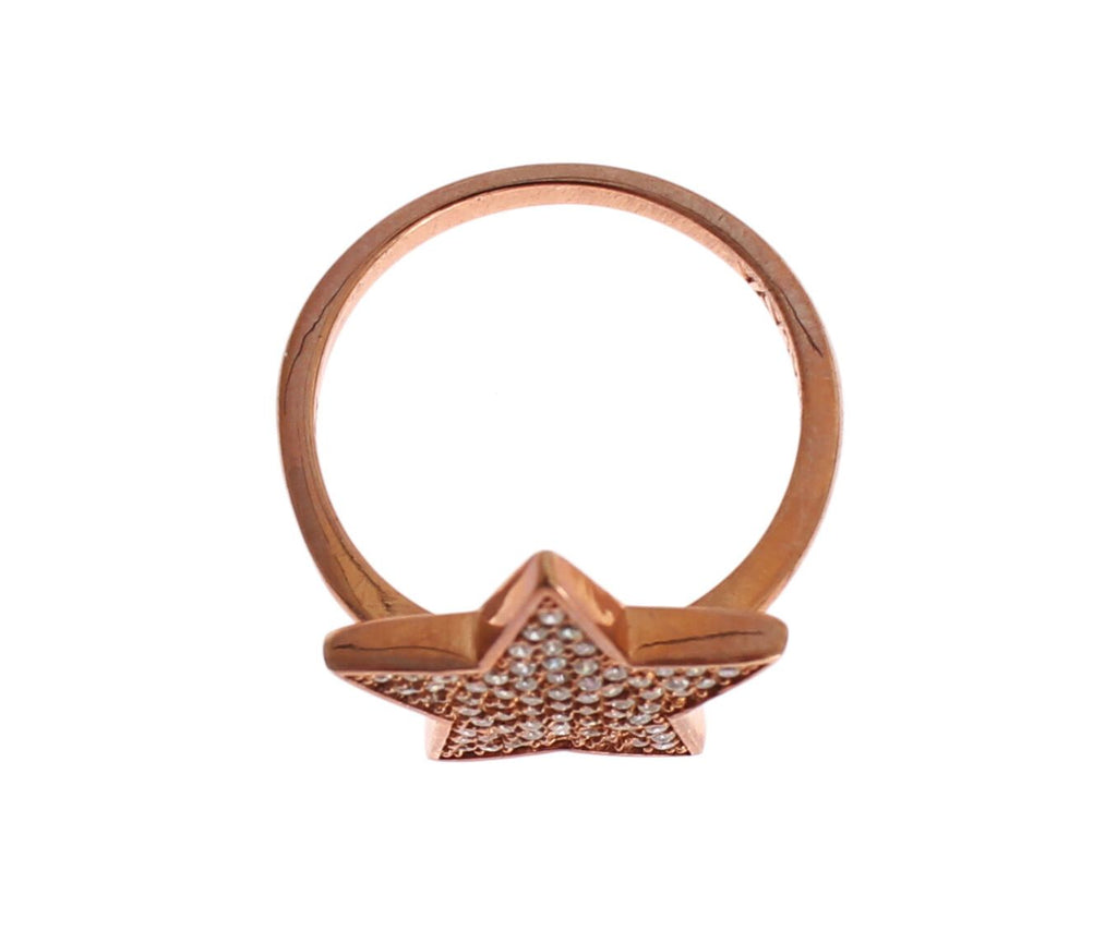 Bague Nialaya pour femme en argent 925 avec étoile en zircone cubique transparent