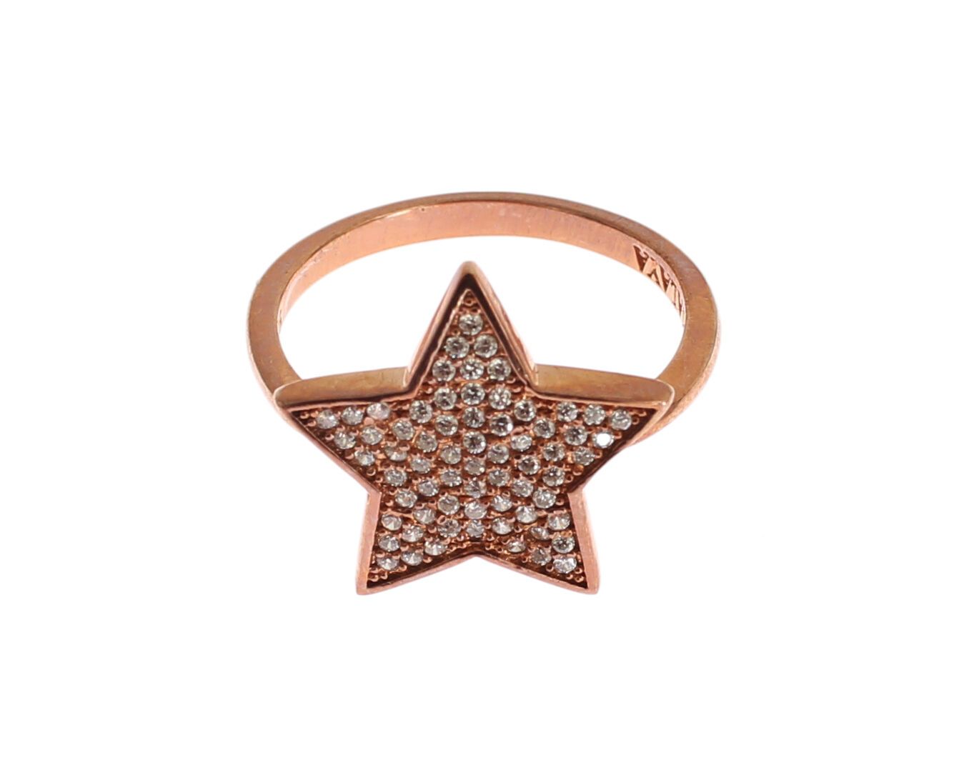 Bague Nialaya pour femme en argent 925 avec étoile en zircone cubique transparent