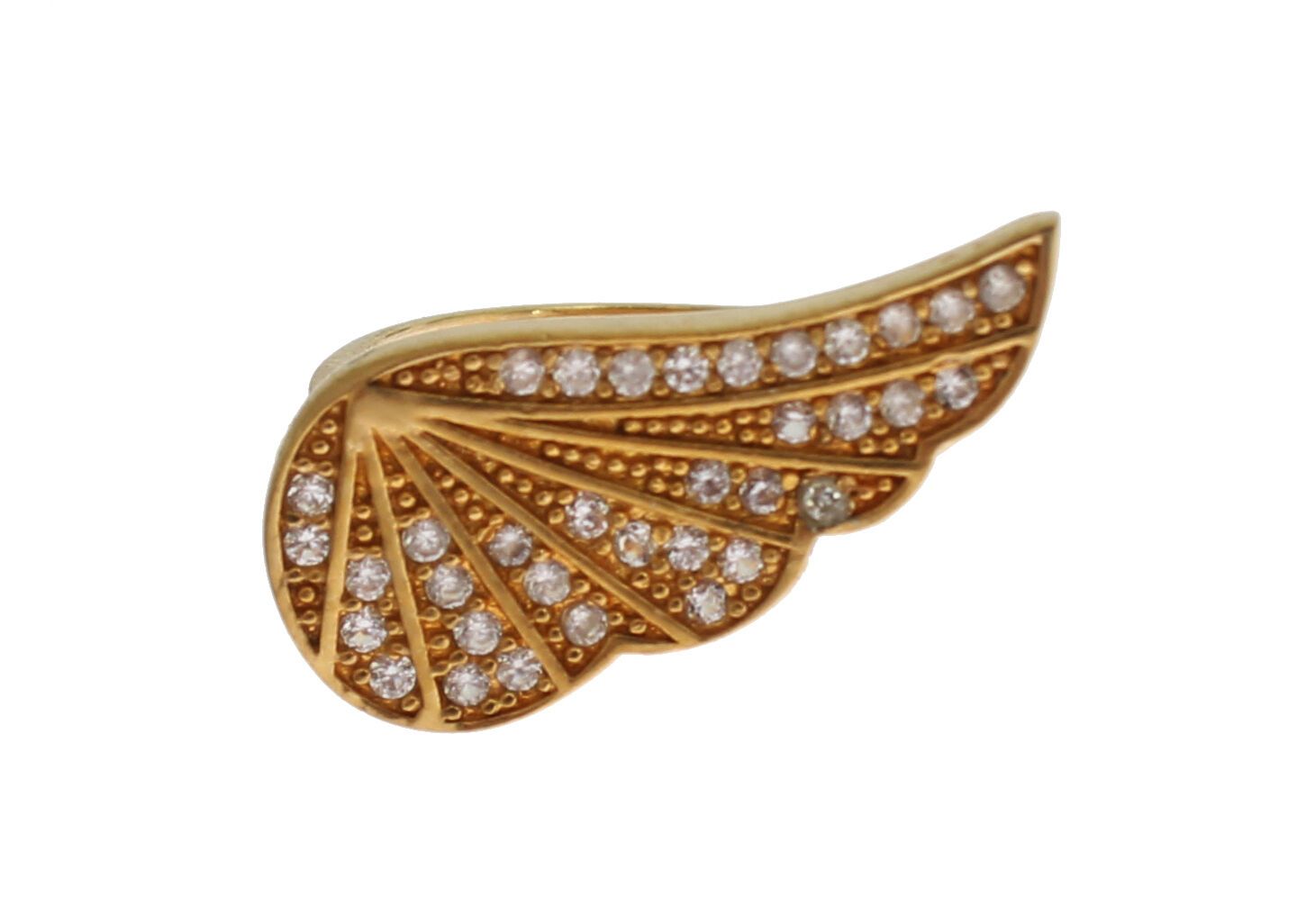 Bague authentique Nialaya pour femme en argent 925 et or avec zircone cubique transparent