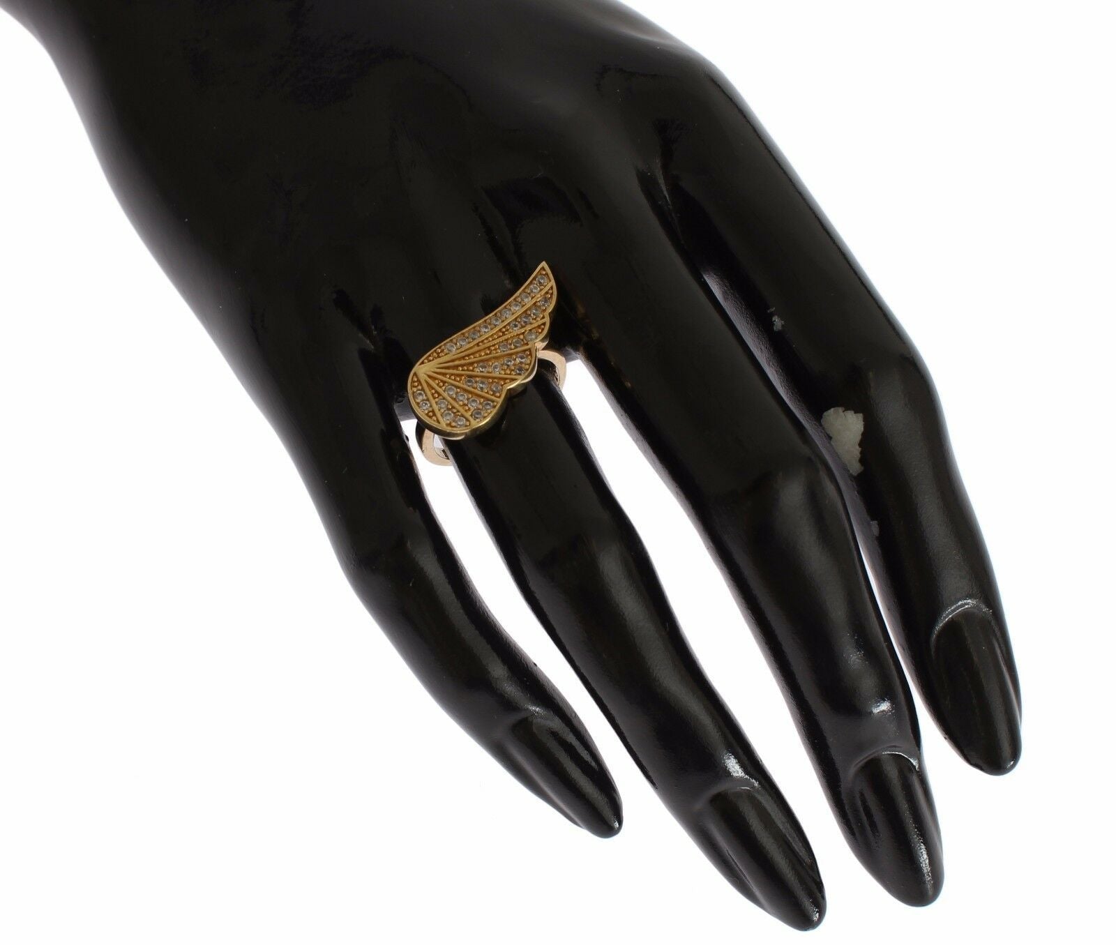 Bague authentique Nialaya pour femme en argent 925 et or avec zircone cubique transparent