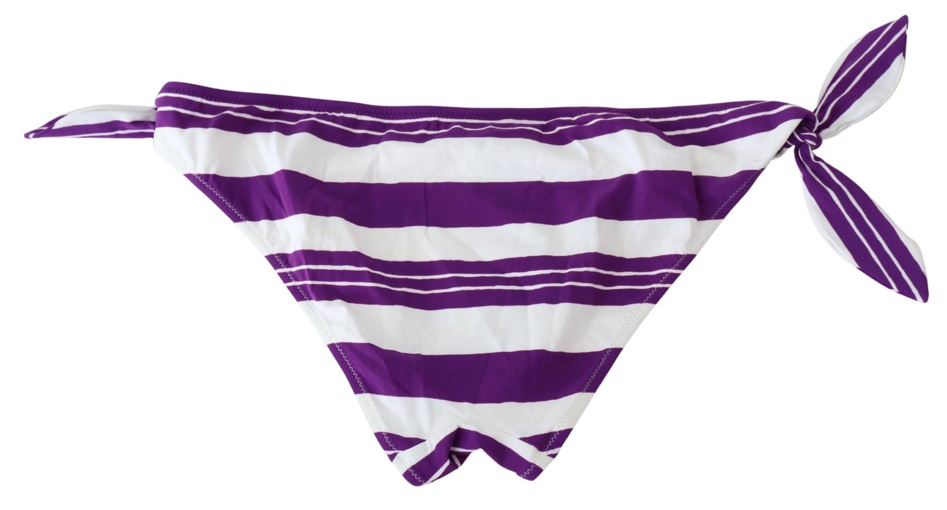 Bas de bikini Dolce &amp; Gabbana à rayures violettes et blanches