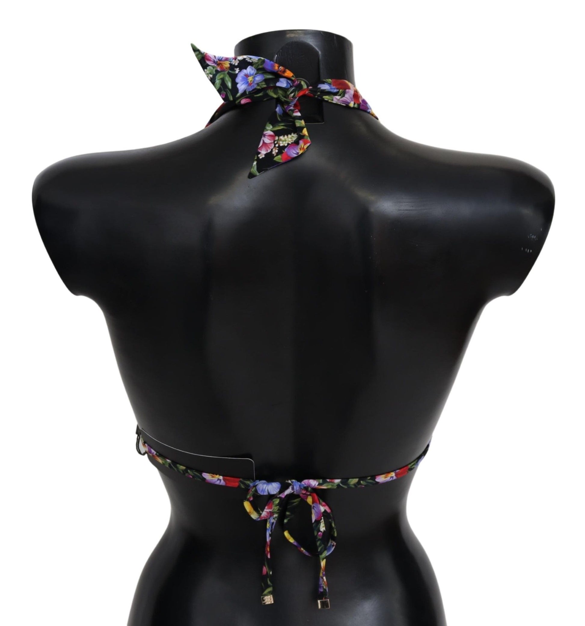 Maillot de bain noir à imprimé floral Dolce &amp; Gabbana