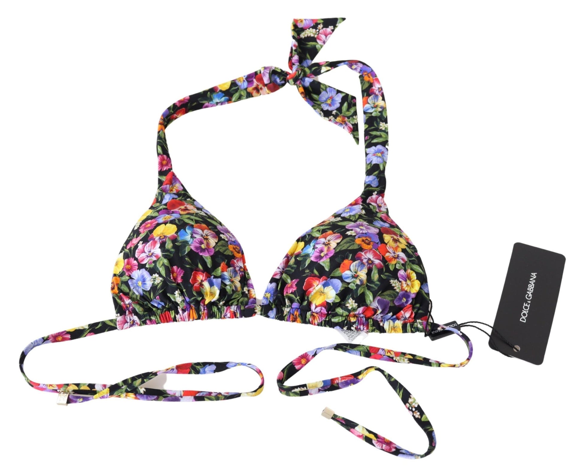 Maillot de bain noir à imprimé floral Dolce &amp; Gabbana