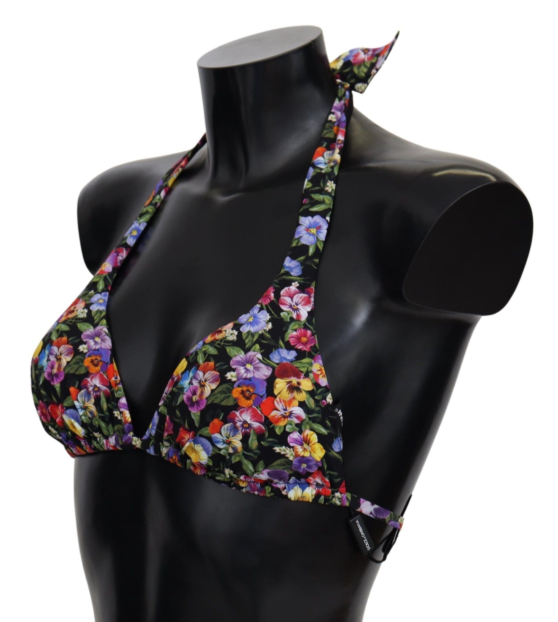 Maillot de bain noir à imprimé floral Dolce &amp; Gabbana