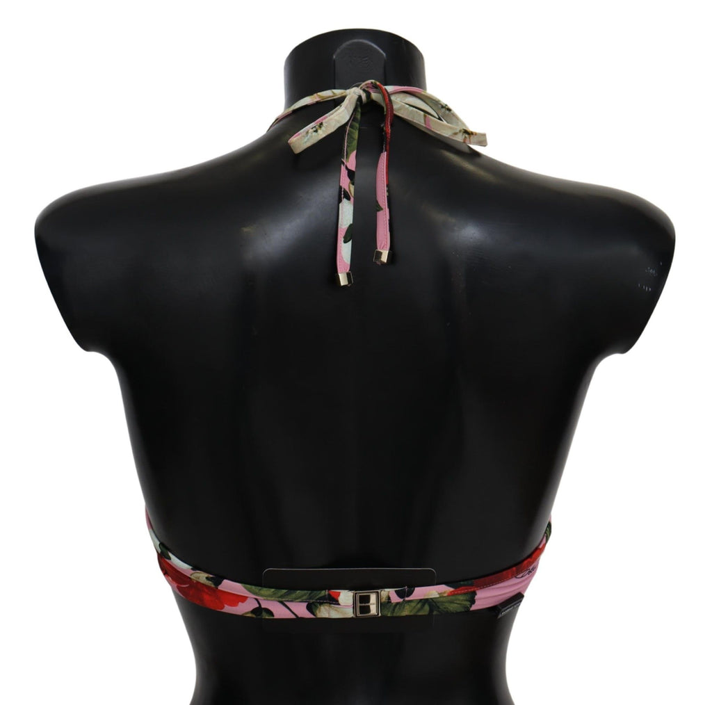 Haut de bikini à fleurs multicolores Dolce &amp; Gabbana