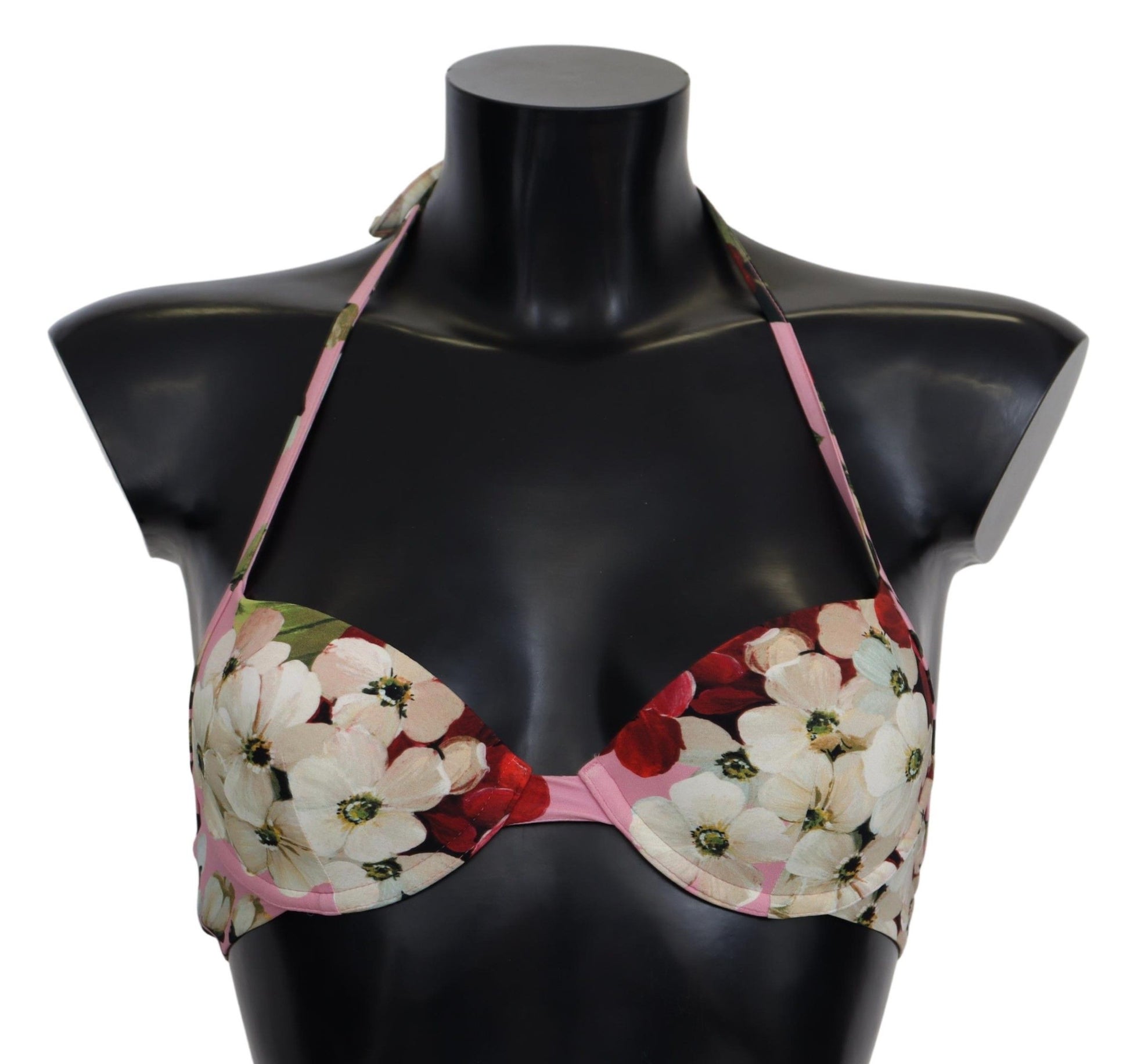 Haut de bikini à fleurs multicolores Dolce &amp; Gabbana