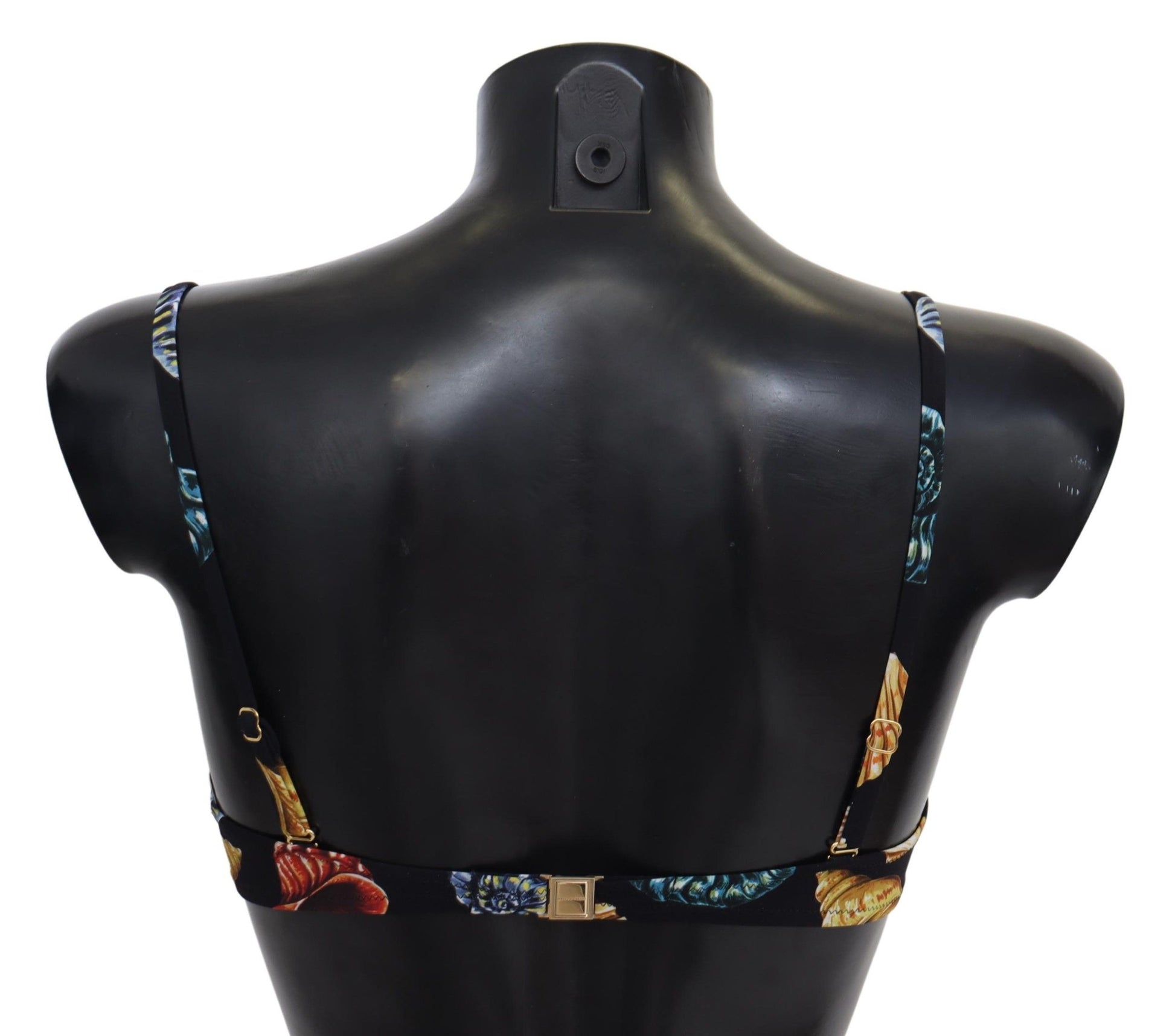 Hauts de bikini Dolce &amp; Gabbana à imprimé coquillages noirs pour femme