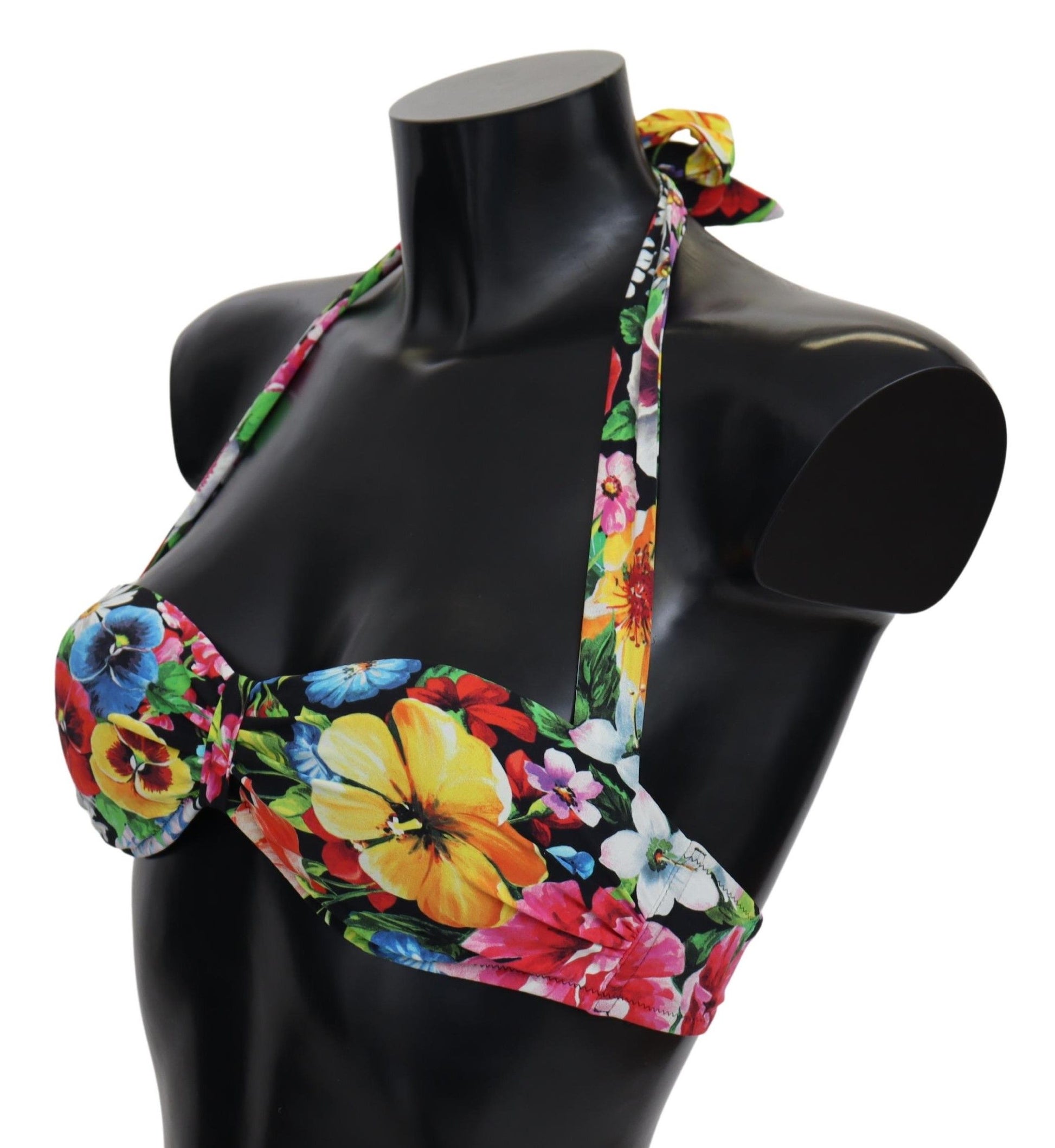 Hauts de bikini à imprimé floral multicolore Dolce &amp; Gabbana