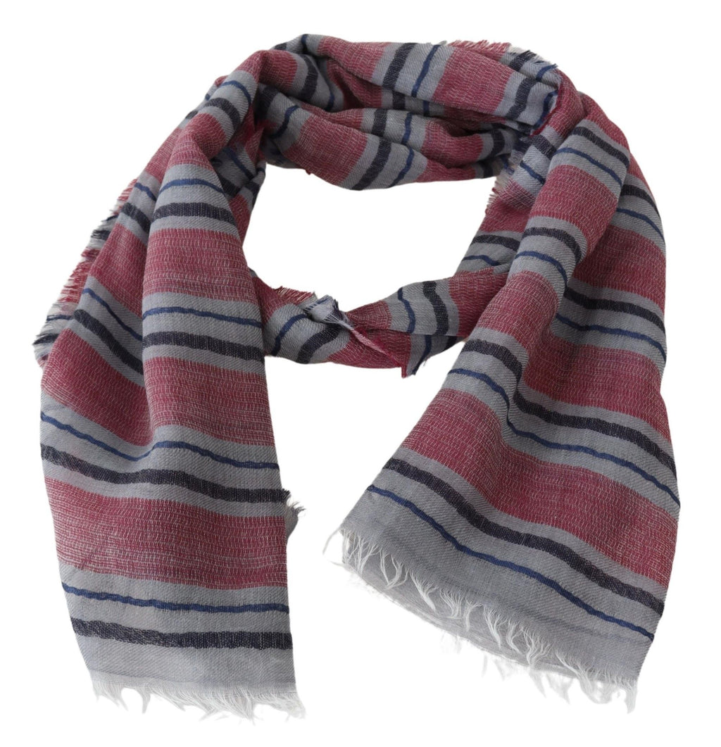 Écharpe unisexe en laine mélangée à rayures multicolores Missoni