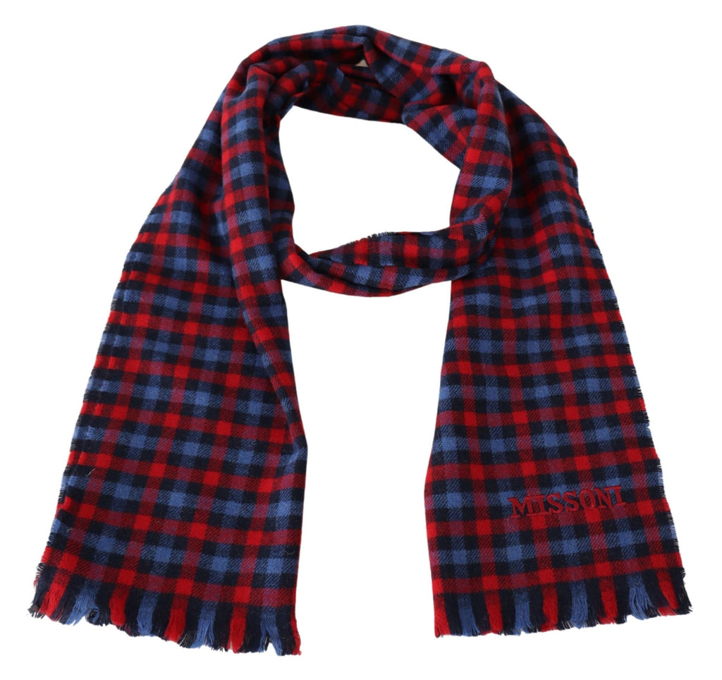 Châle unisexe en laine à carreaux multicolores Missoni 