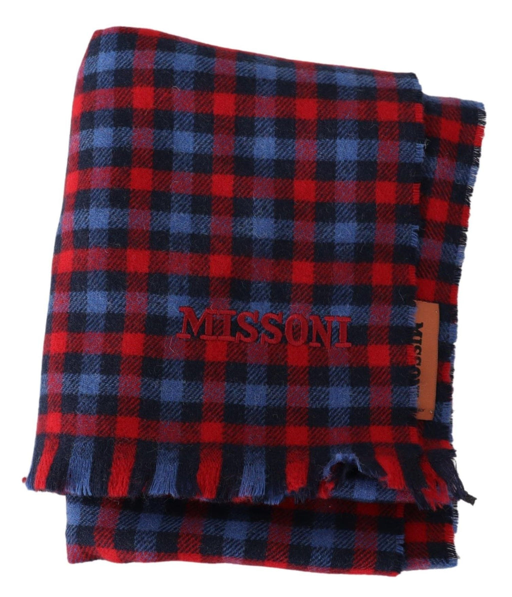 Châle unisexe en laine à carreaux multicolores Missoni 