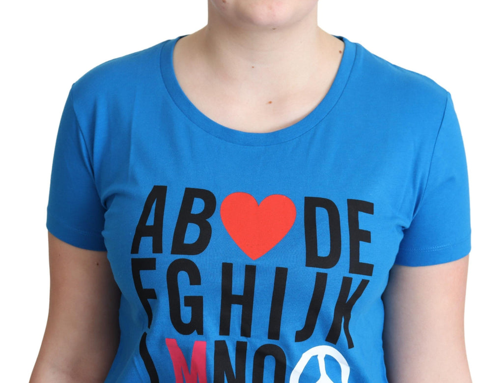 Hauts Moschino en coton bleu imprimé lettres de l'alphabet