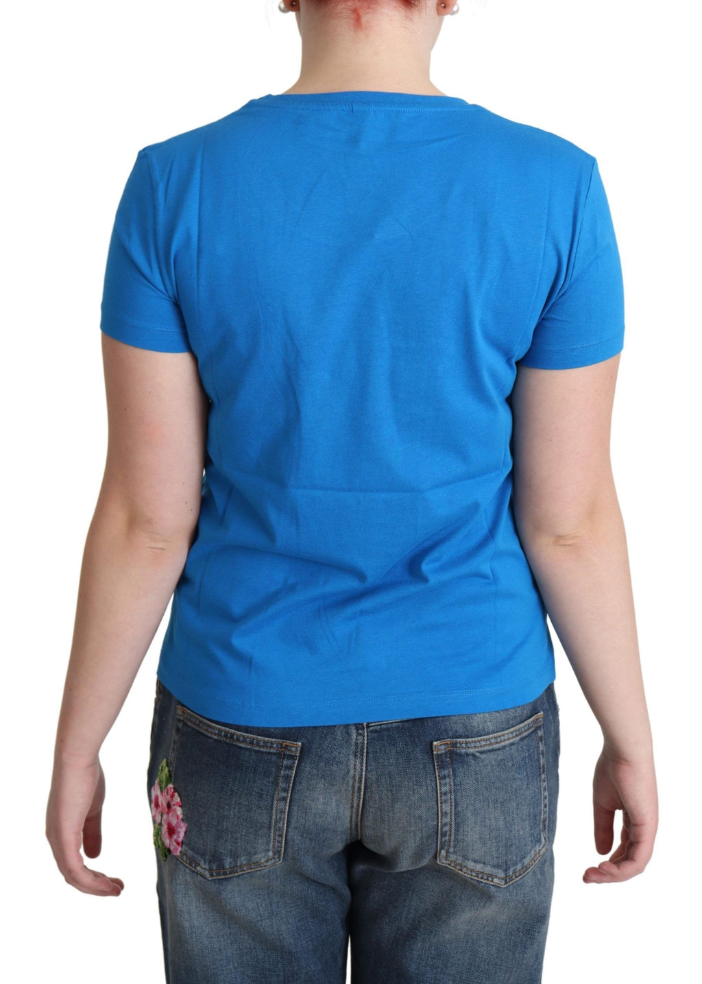 T-shirt en coton bleu Moschino imprimé Come Play 4 Us