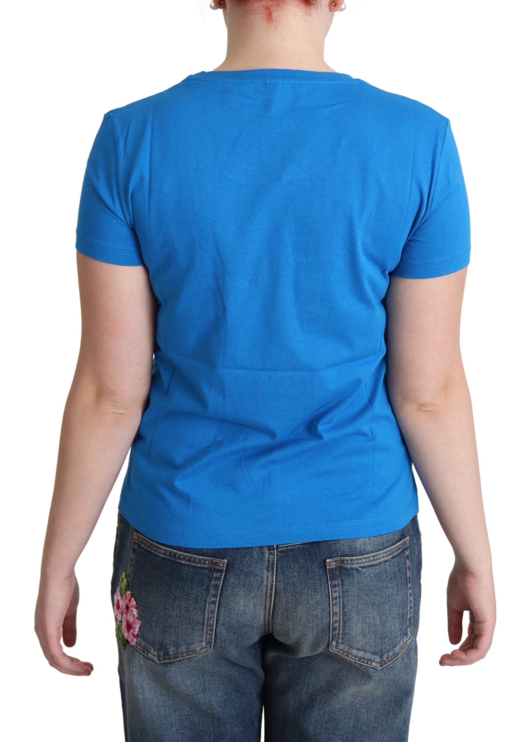 T-shirt en coton bleu Moschino imprimé Come Play 4 Us