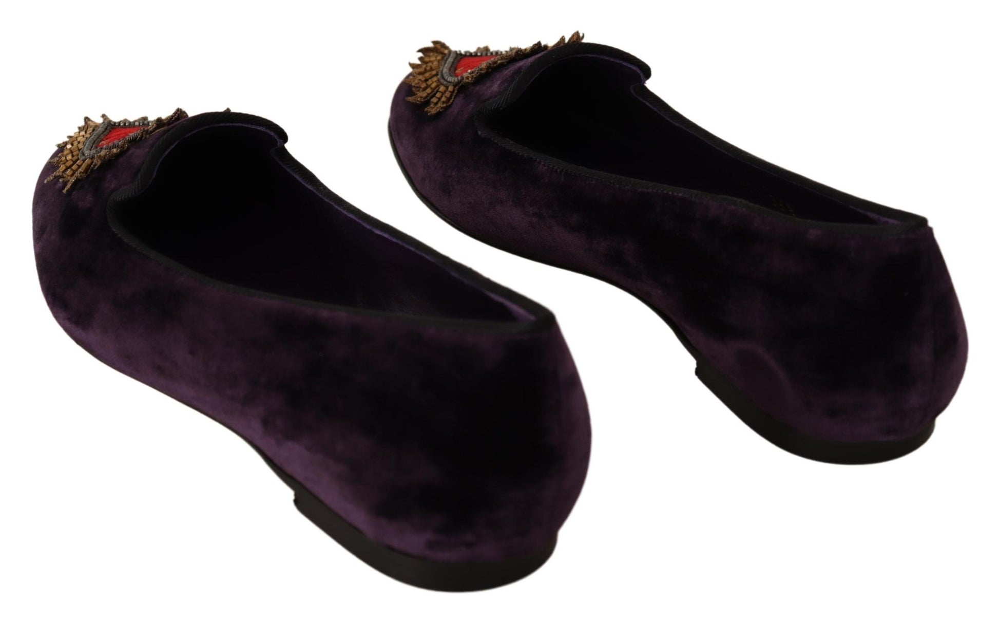 Mocassins Dolce &amp; Gabbana en velours violet DG Heart