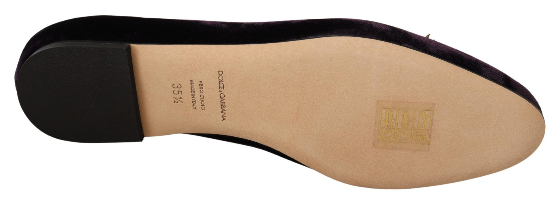 Mocassins Dolce &amp; Gabbana en velours violet DG Heart
