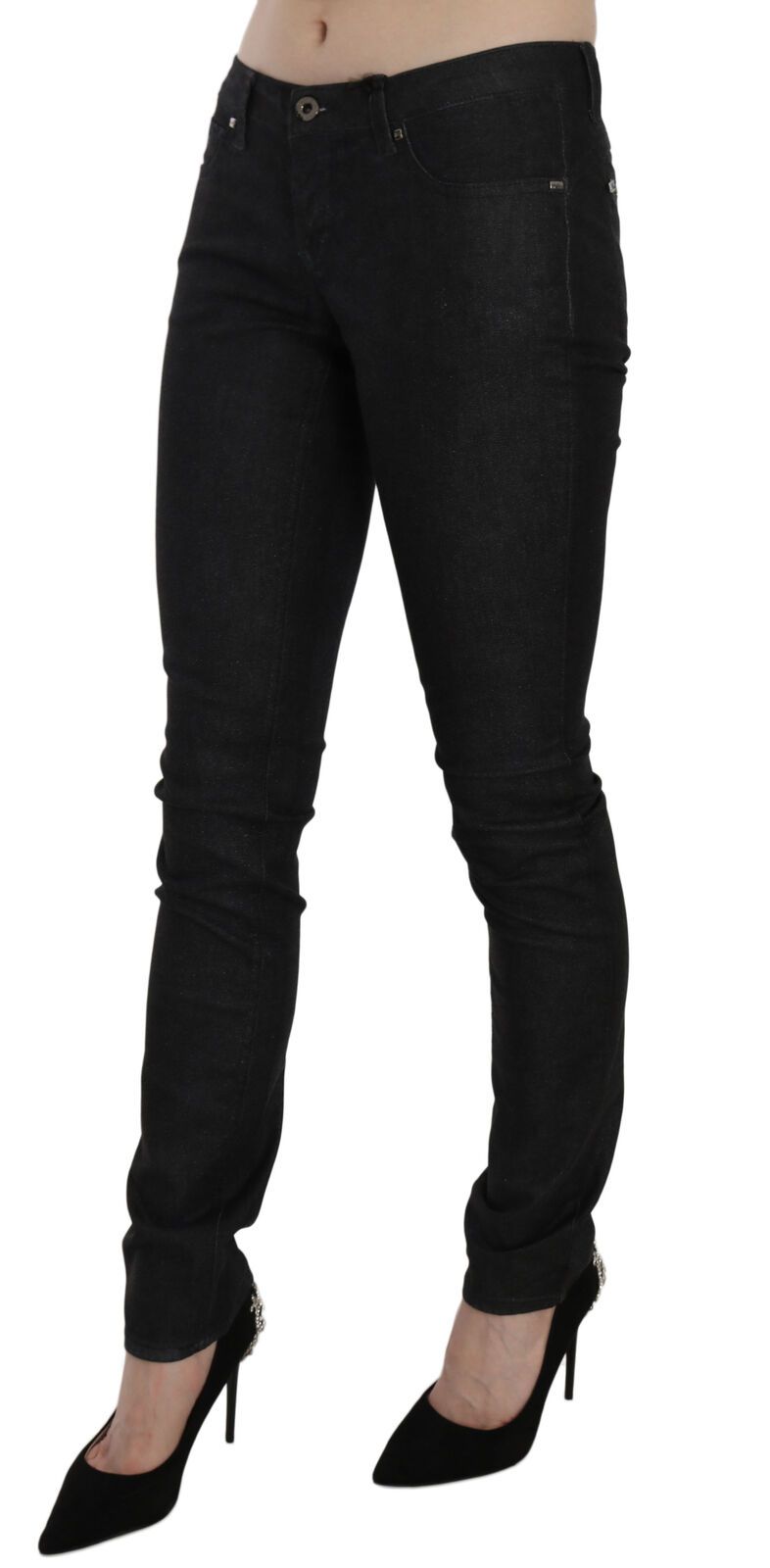 Jean skinny décontracté noir taille basse Costume National