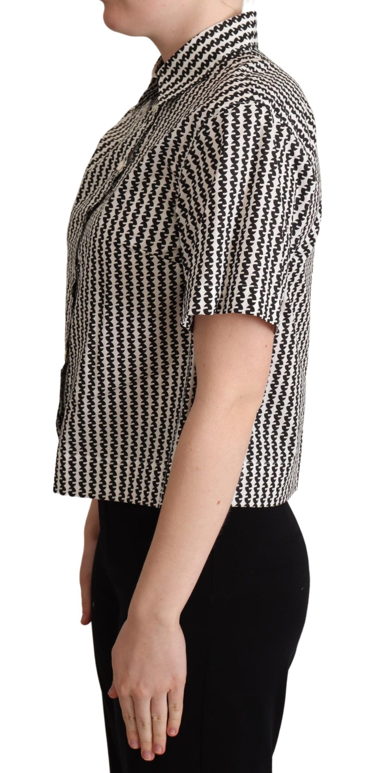 Chemise Dolce &amp; Gabbana à motif fantaisie blanc et noir