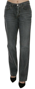 Jean droit taille moyenne délavé gris Just Cavalli