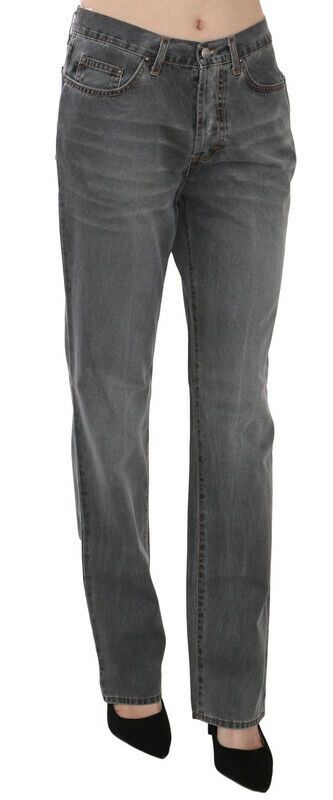 Jean droit taille moyenne délavé gris Just Cavalli